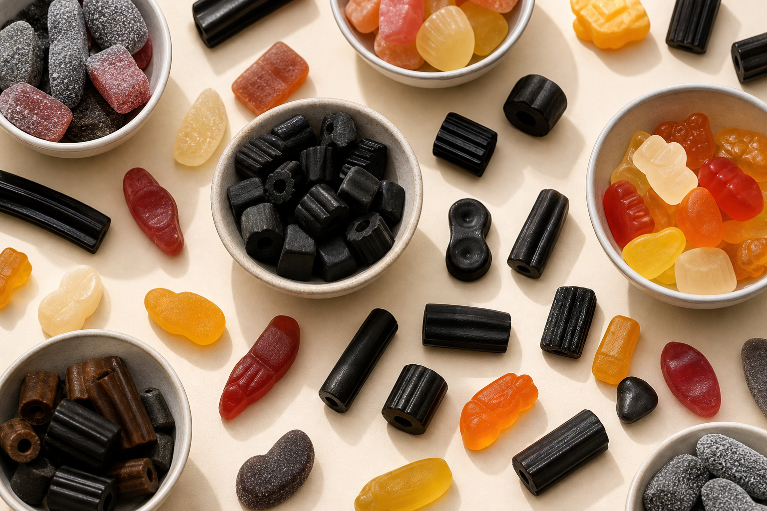 An assortment of Scandinavian candy