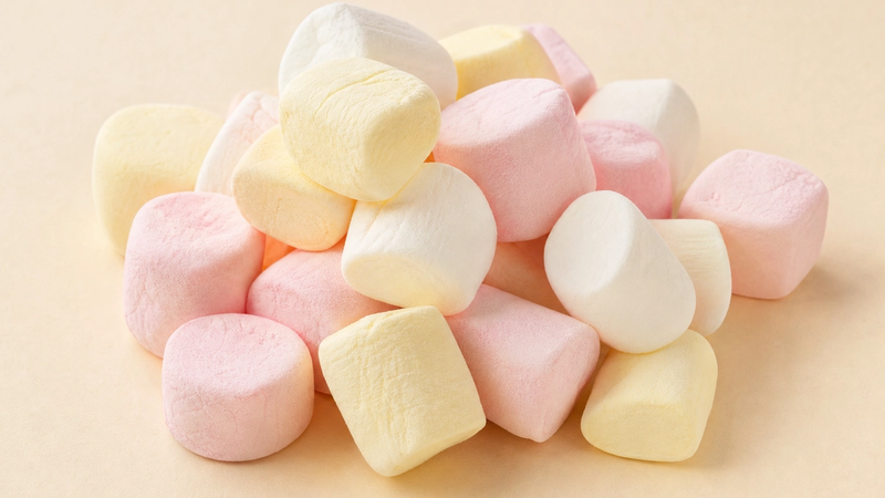 Soft pastel marshmallow candy