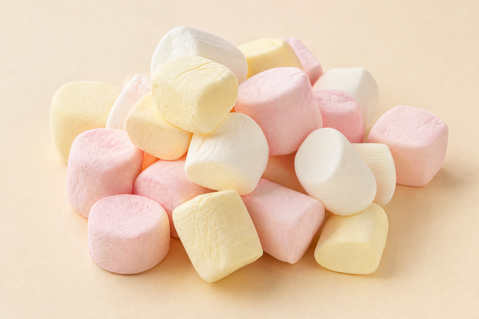 Soft pastel marshmallow candy