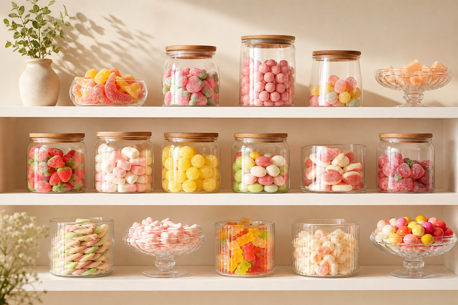 A retail shelf of Swedish candy