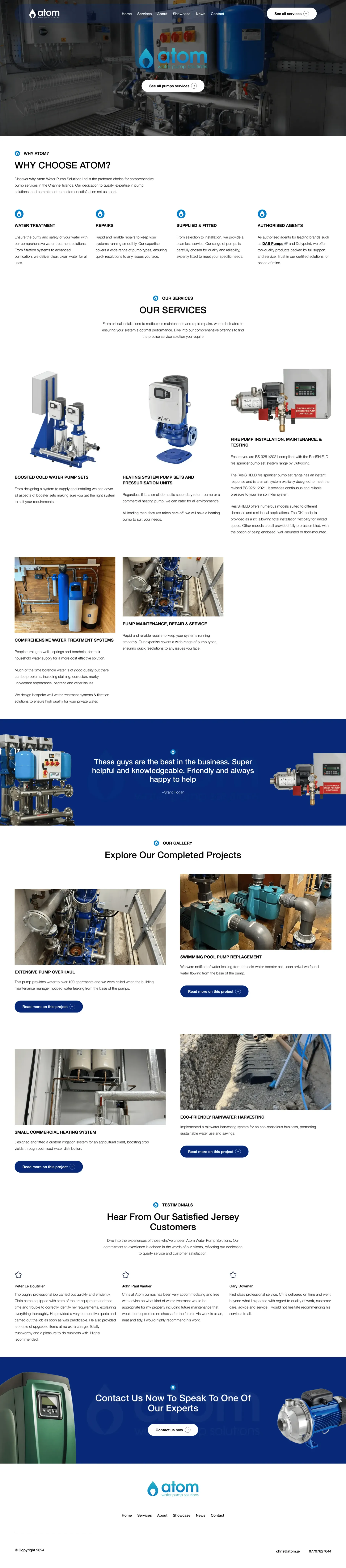 Atom Water Pump Solutions Home Page