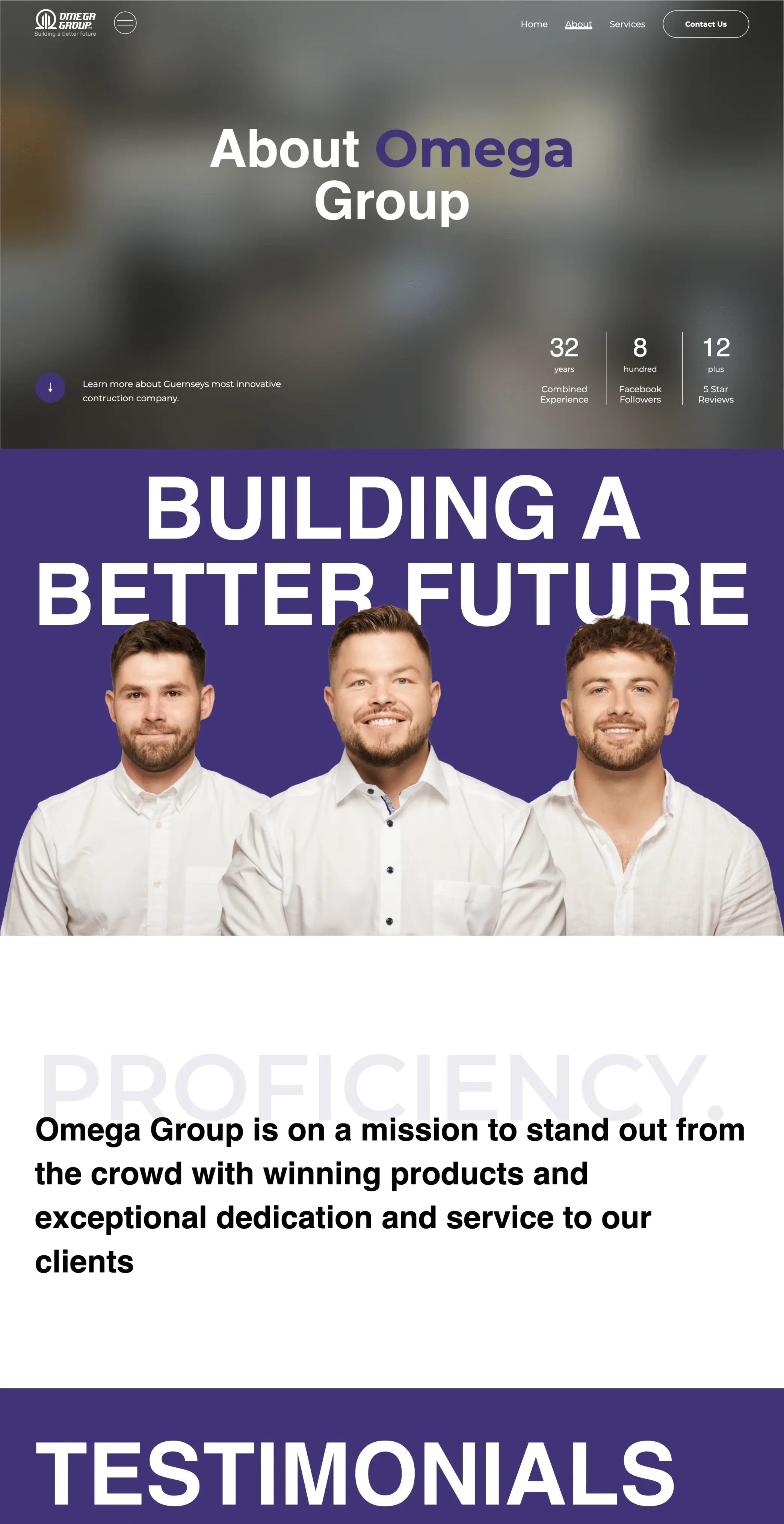Omega Group Construction Website Guernsey About The Team Page