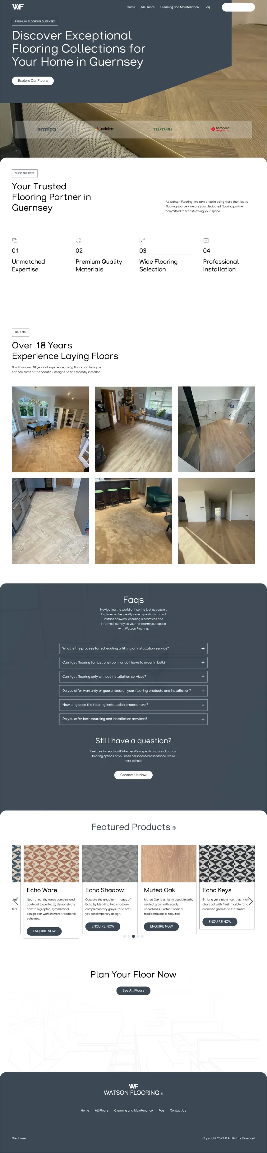 Watson Flooring Website Home Page