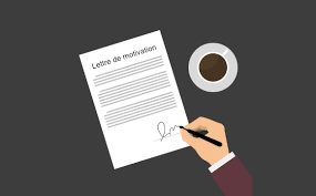 Illustration d'un homme écrivant une lettre de motivation