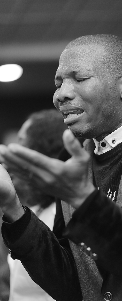 Man crying and talking to God