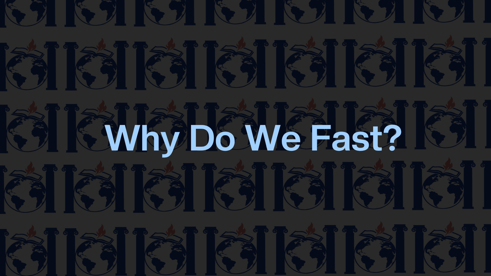 Why Do We Fast?