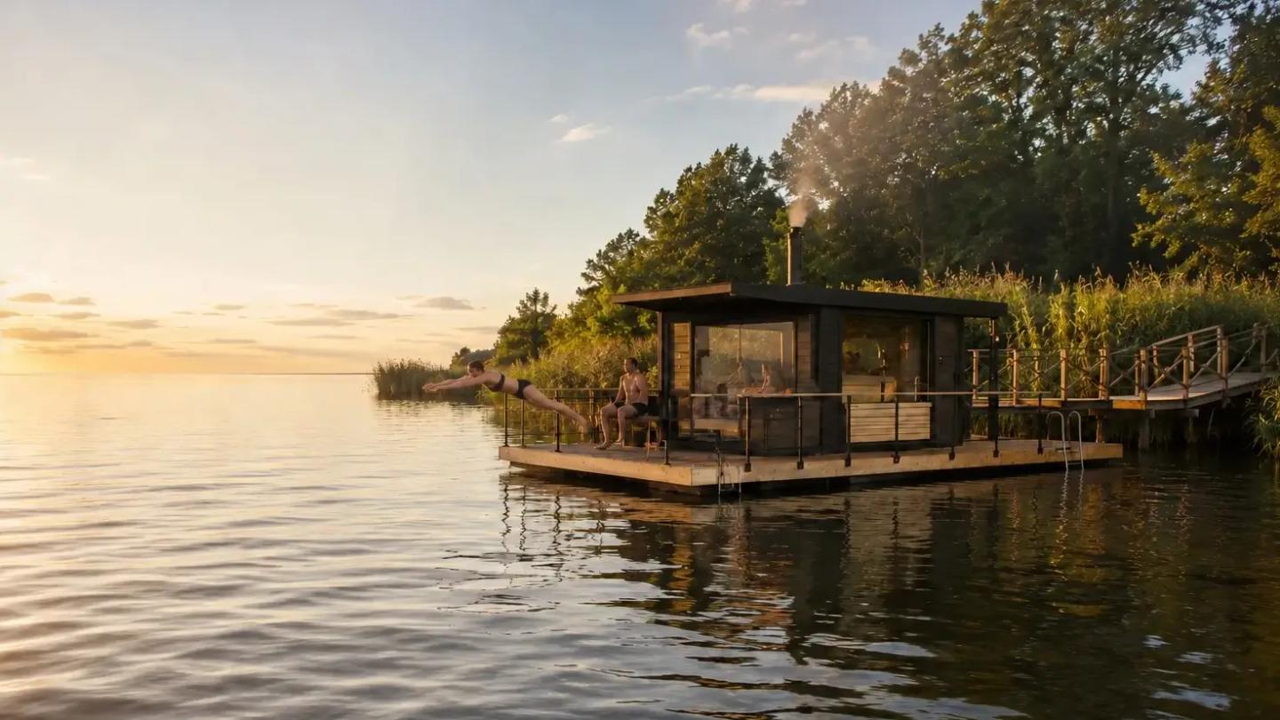 Sauna in Stockholm with a view over nature