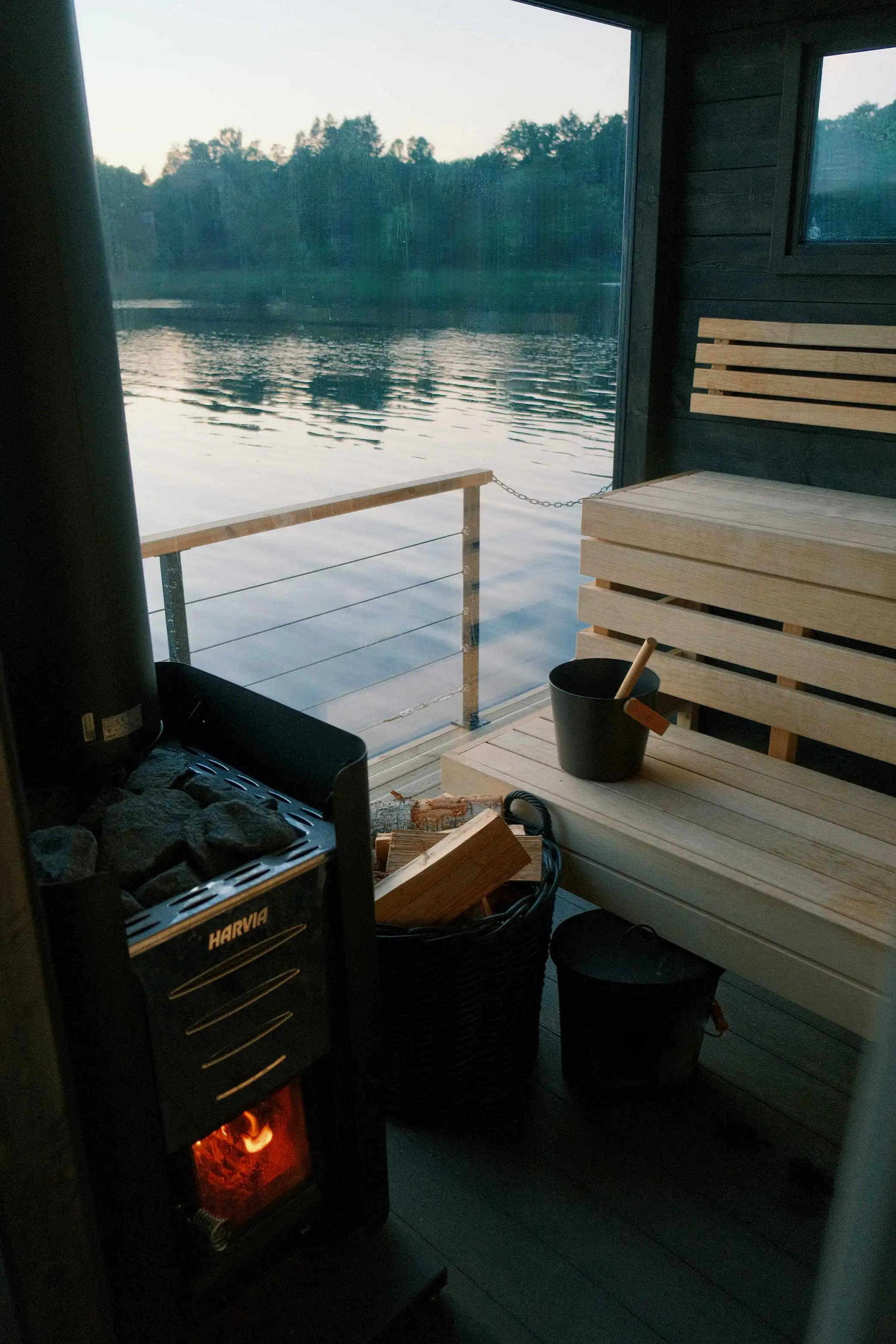 Private Sauna in Stockholm with a oven and waterfront