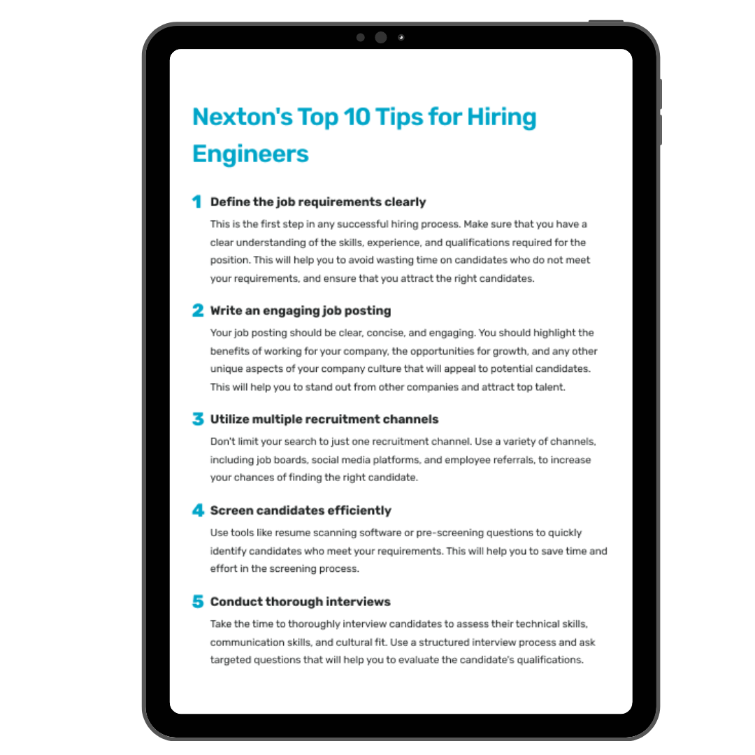 Tablet Image for Tips and Tricks for Hiring Engineers
