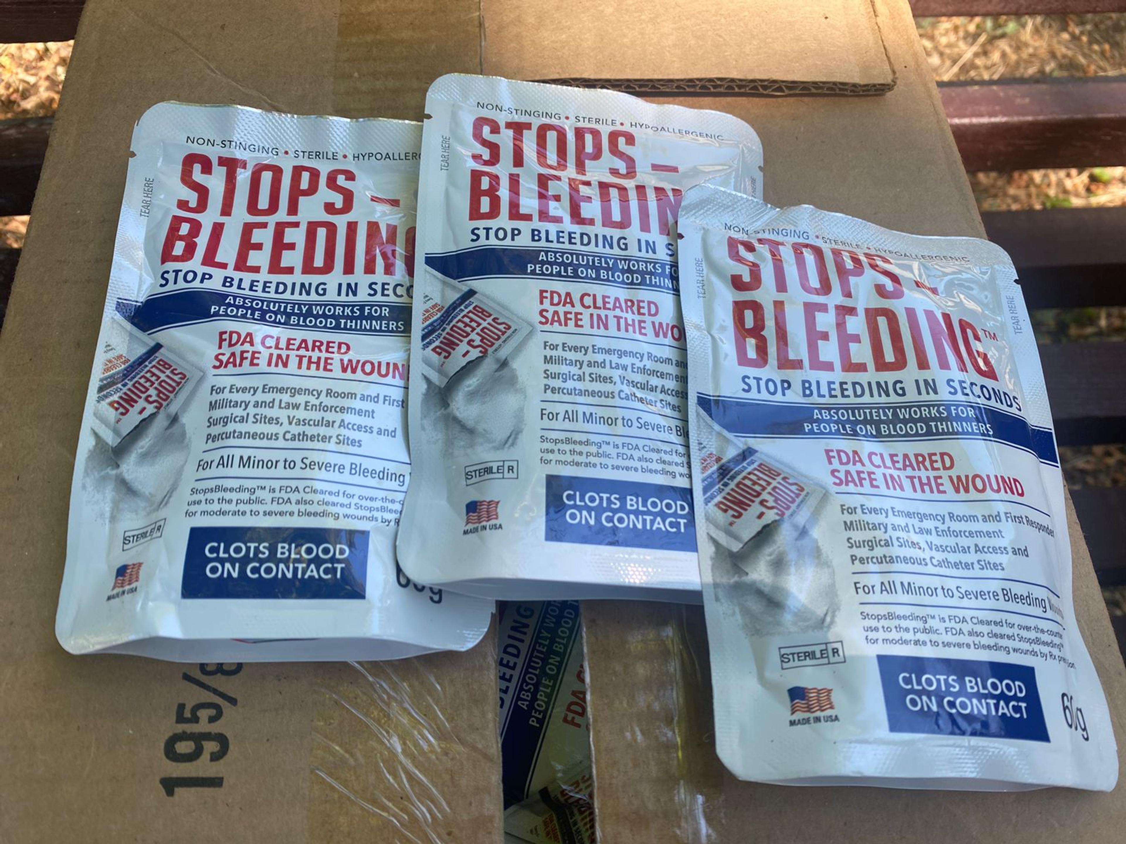 BleedStop Disinfects Wounds