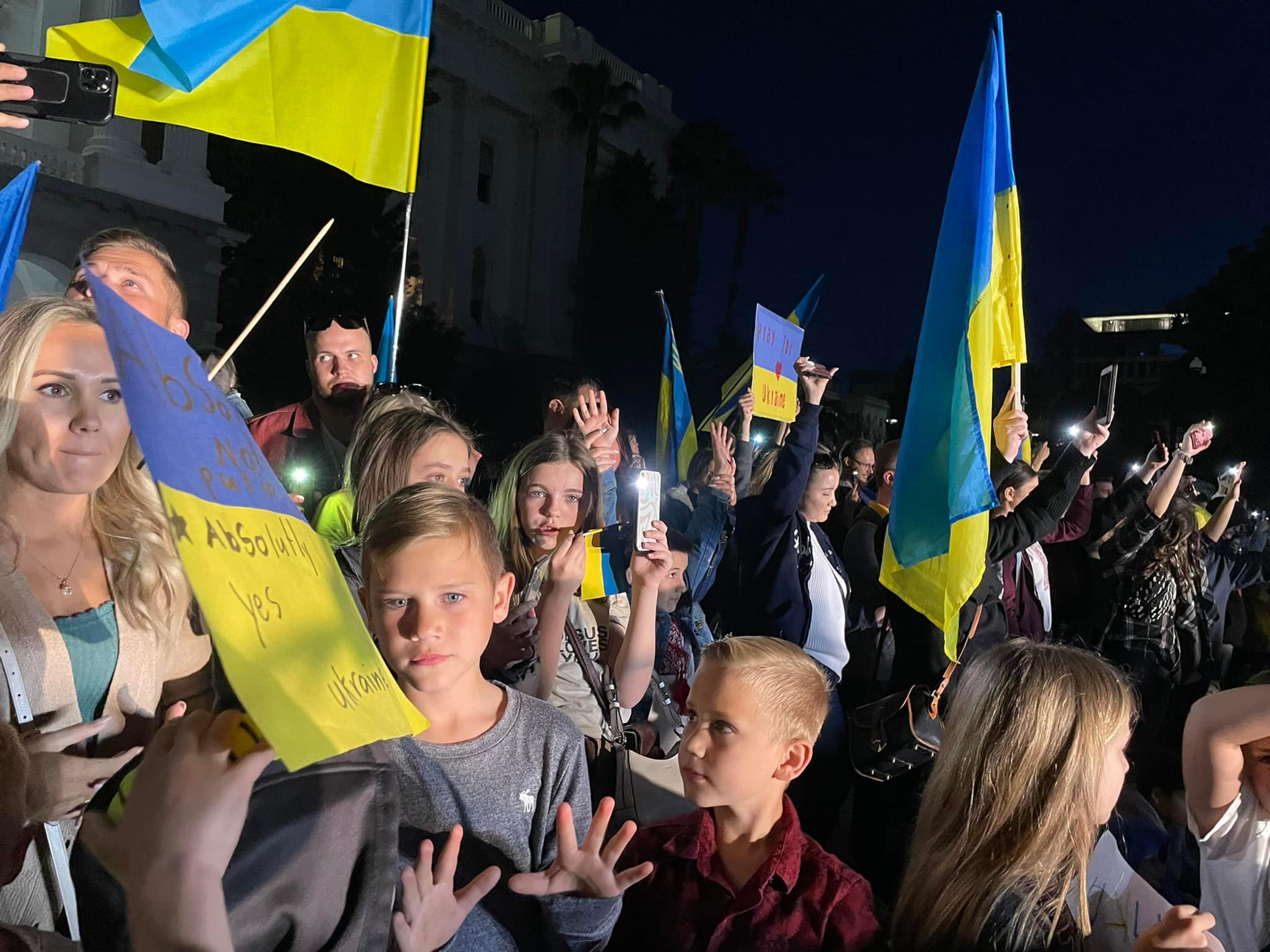 Stop the War demonstration in response to Putin’s invasion to Ukraine