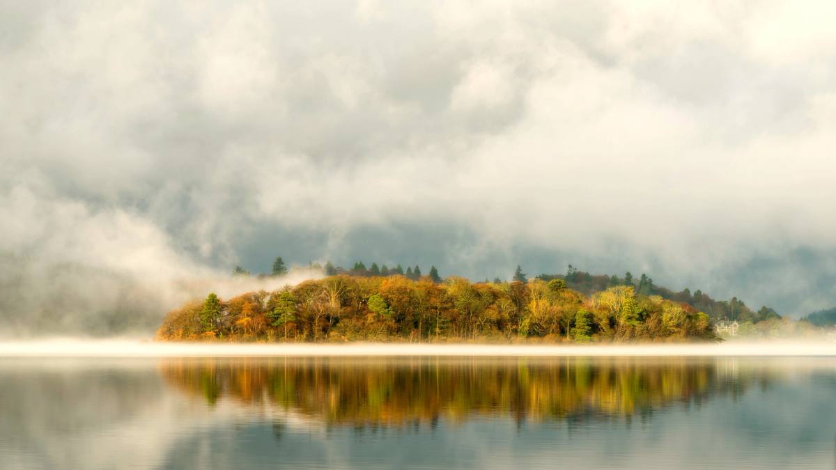 St Herbert’s Island in Derwentwater, associated with Owl Island in The Tale of Squirrel Nutkin