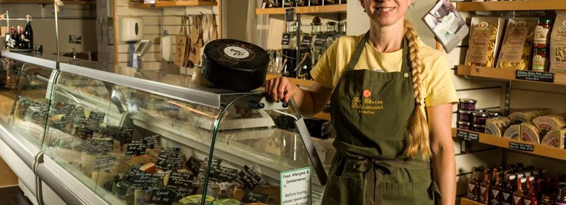 Hayley, owner of Keswick Cheese Deli