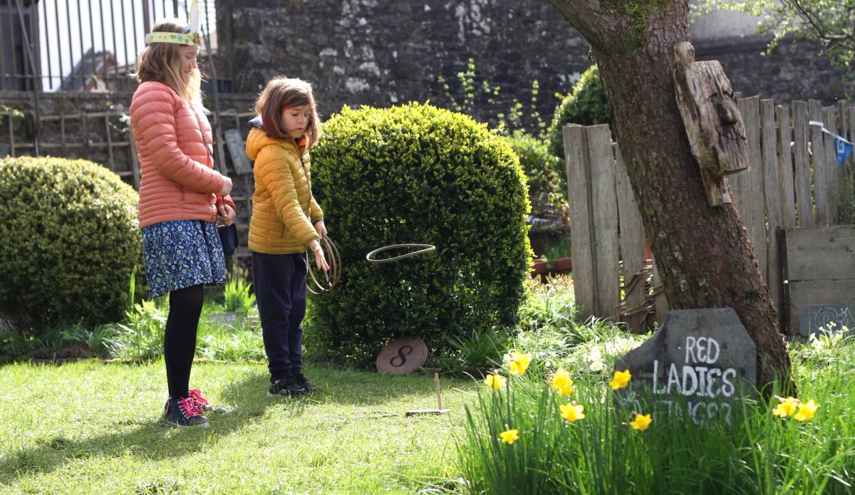 Children exploring Wordsworth House and Garden in Cockermouth