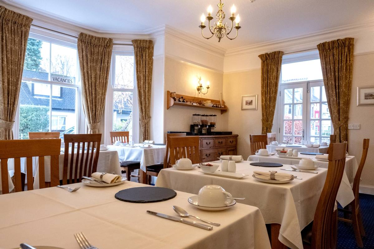 Dining room in a bed and breakfast