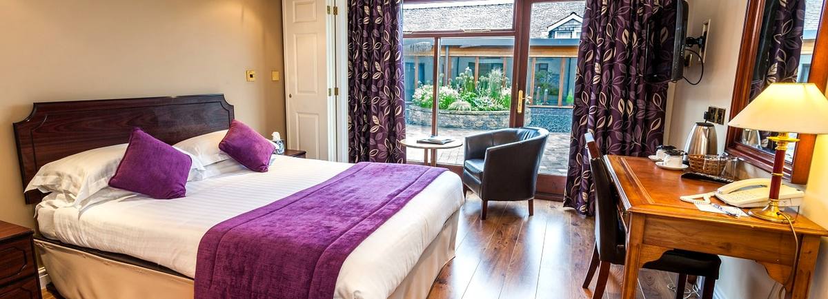 Interior of hotel bedroom