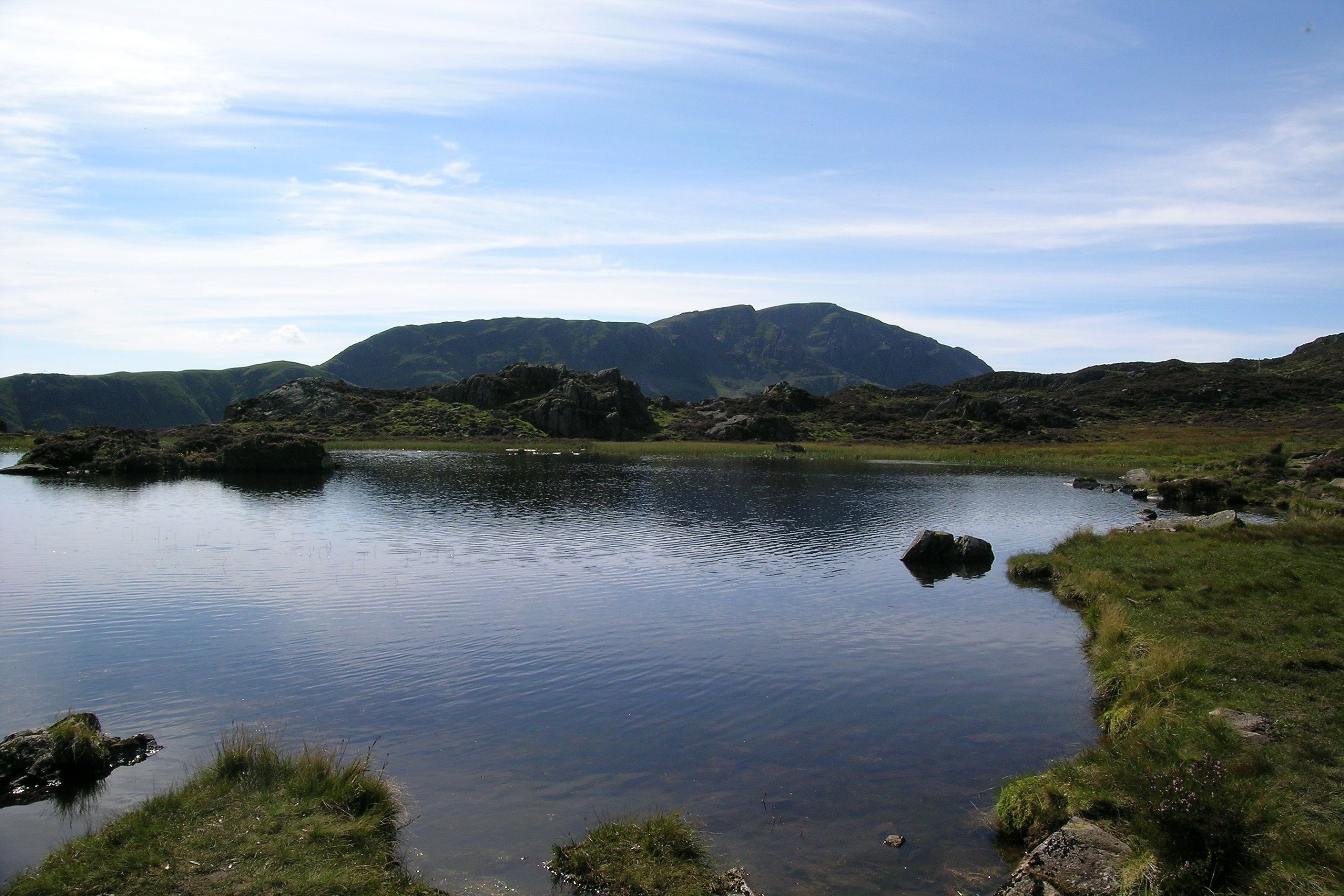 Tarn with mountain background