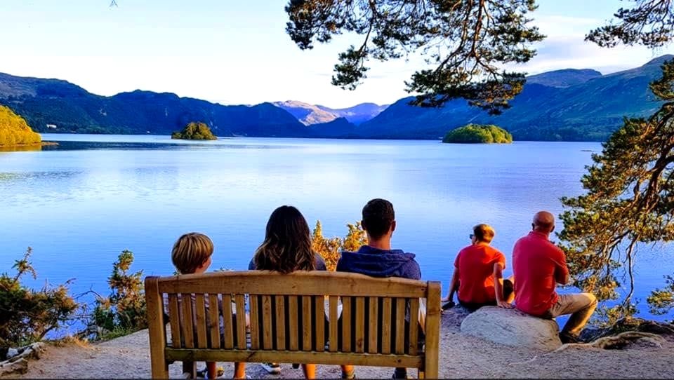 Family enjoying the view at Friars Crag