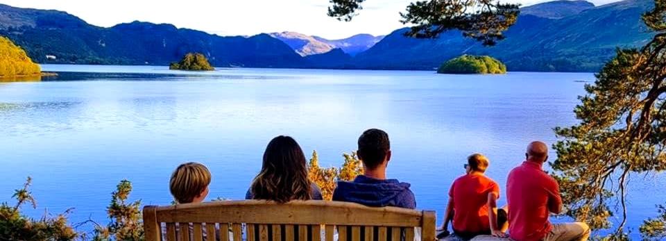 Family enjoying the view at Friars Crag