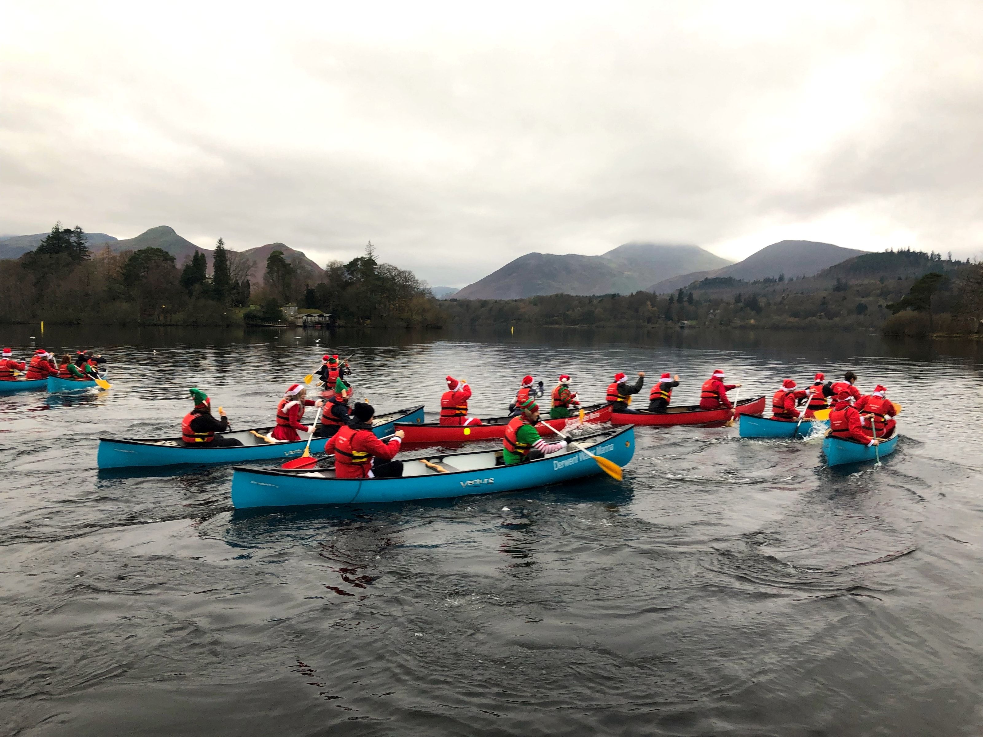 The race gets underway