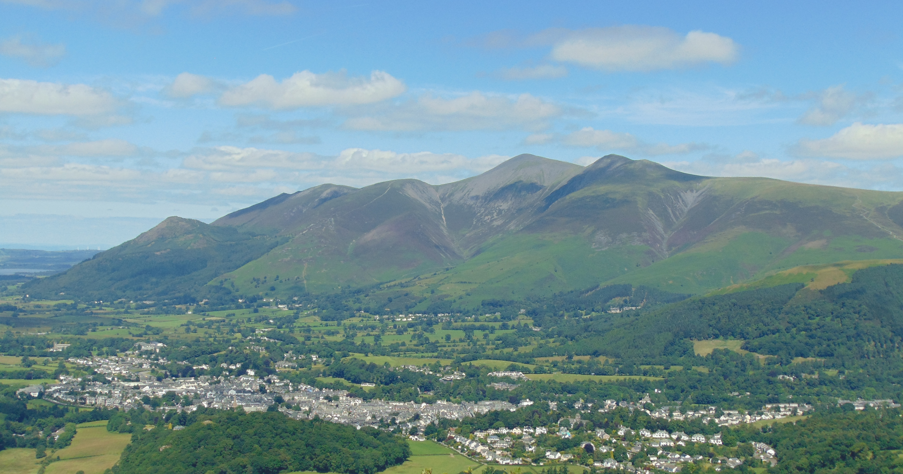 View of Skiddaw and Keswick town 