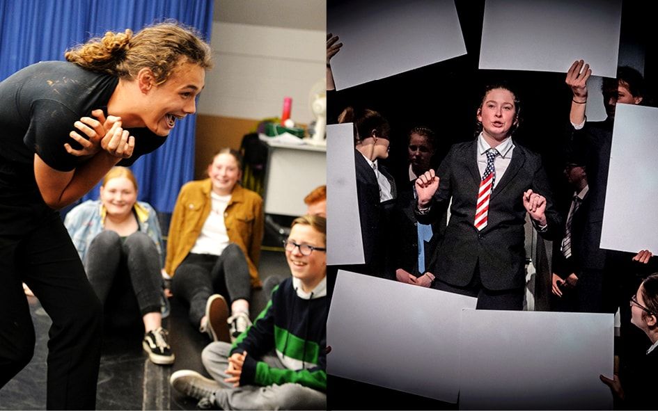 Young Cumbrians rehearsing for previous Youth Theatre productions