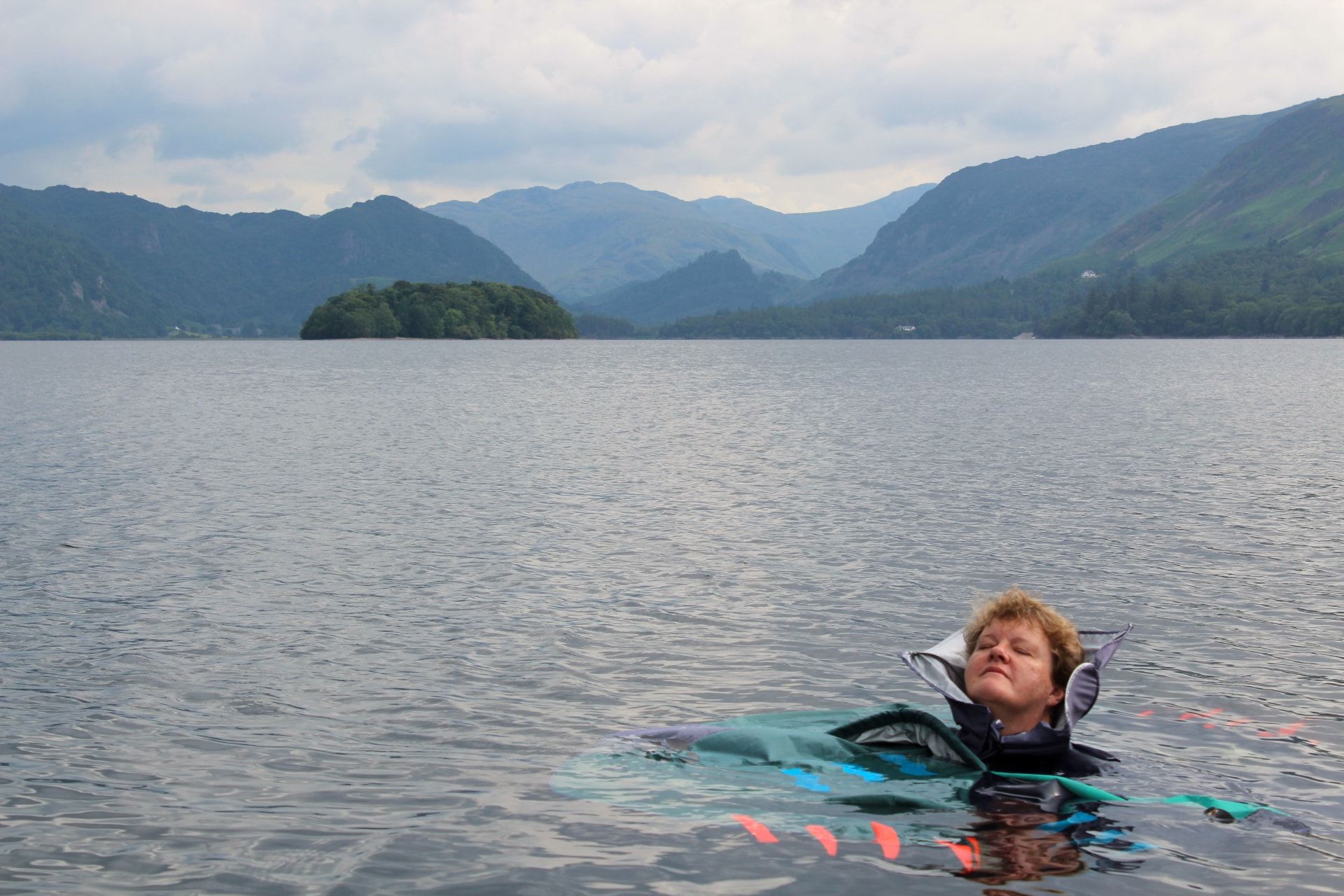 Monique Gadella portraying the character Water in the Desire Lines film shot at Crow Park Keswick