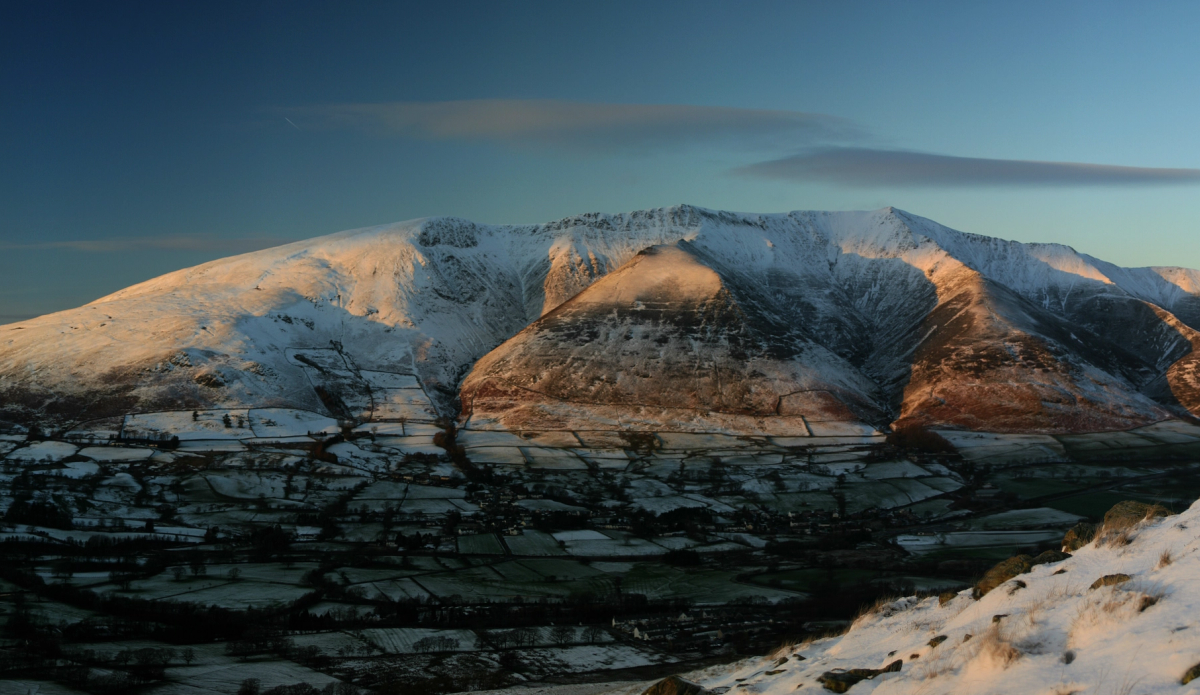 Snowy Blencathra Mountain Range
