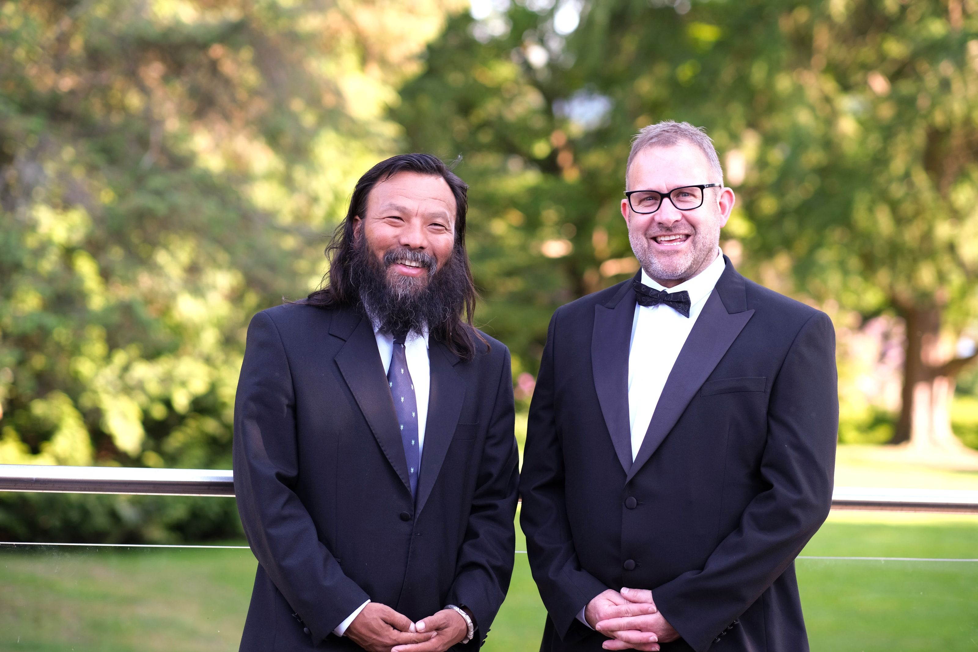 Krish Thapa and Sean Day at the Summer Ball