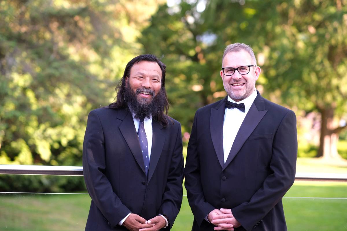 Krish Thapa and Sean Day at the Summer Ball