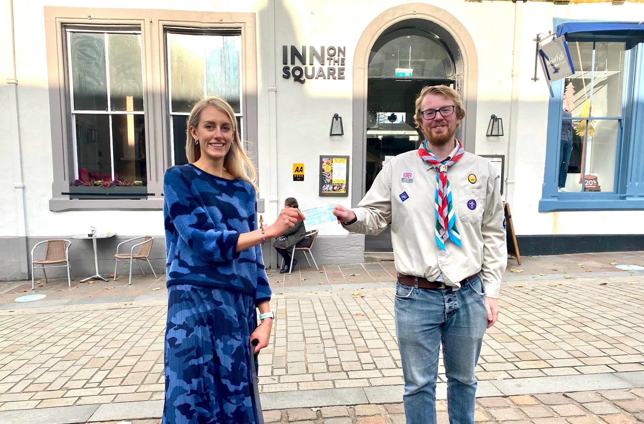 Dani Hope, Marketing Director for Lake District Hotels Ltd & Jonny Winter, Assistant Scout Leader & Group Watersports Co-ordinator