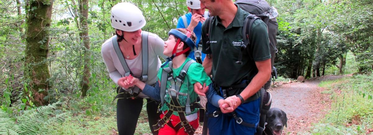 Oliver Voysey with supporters, completing one of his fund raising challenges