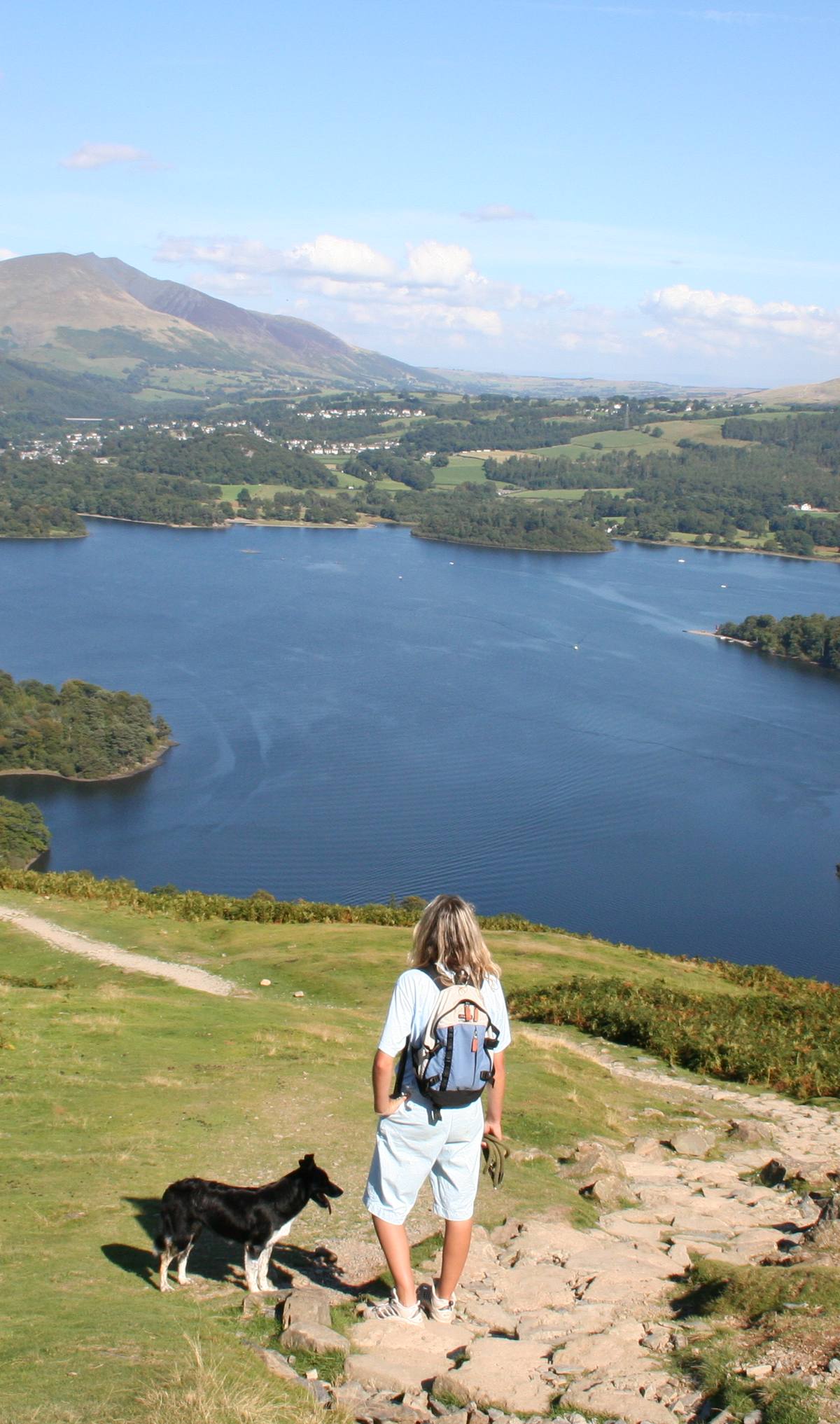 Walkers on Catbells above Derwentwater