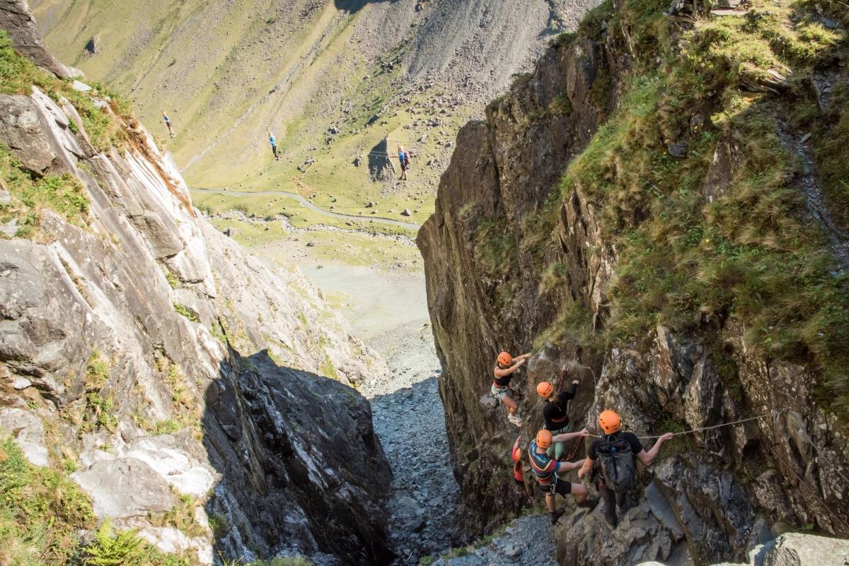 Fleetwith Pike rising steeply above Buttermere, the mountain the Honister via ferrata ascends