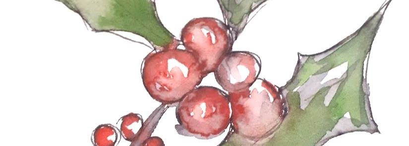 Discovering 'Pen & Wash' - Christmas themed - with Margaret Jarvis