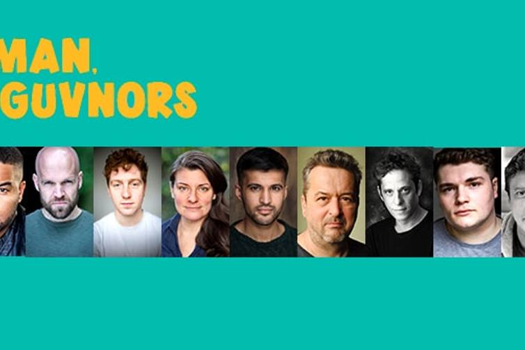 Collage of cast for One man two guvnors