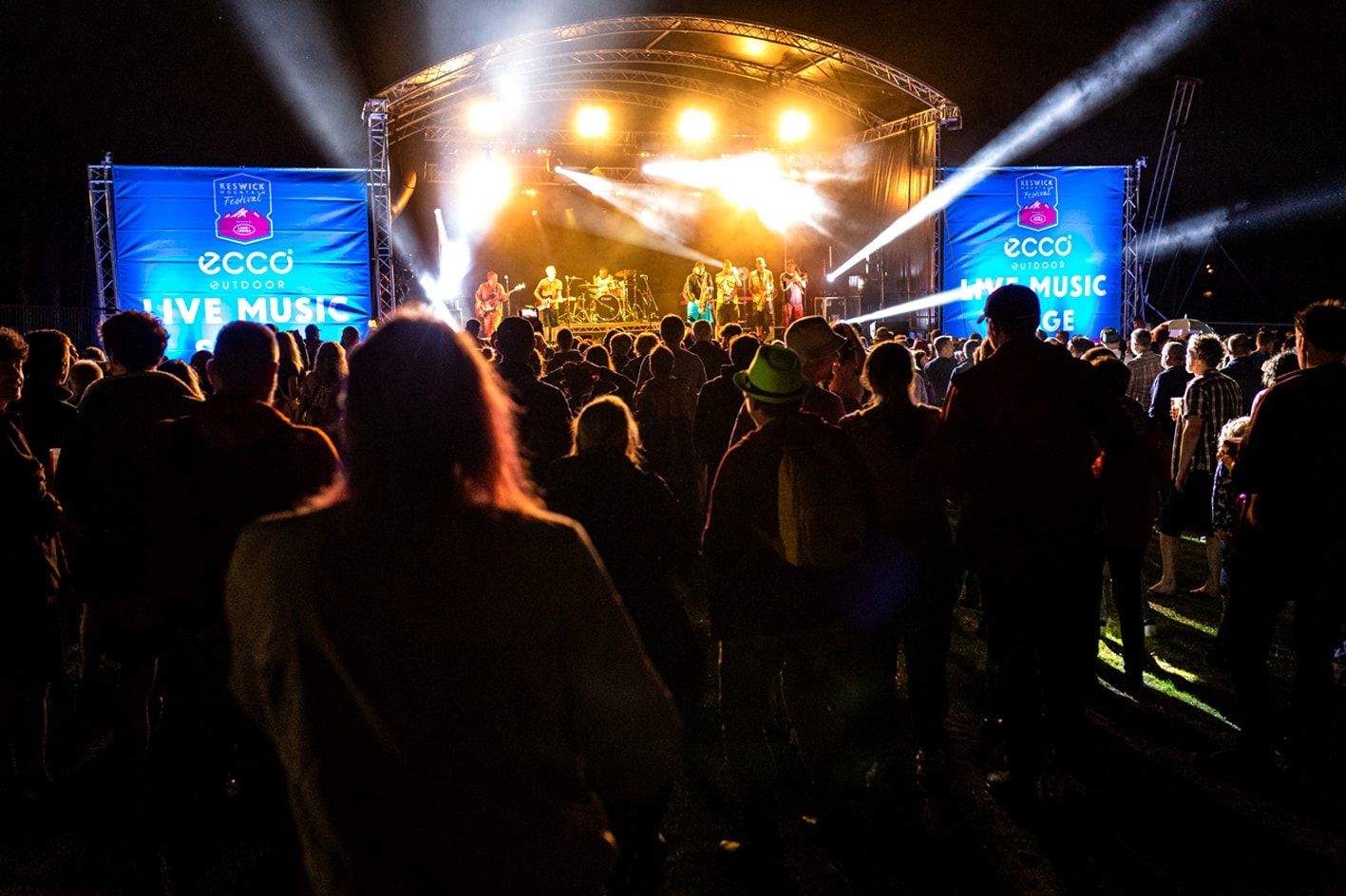 Crowds enjoy live music at the 2021 Keswick Mountain Festival
