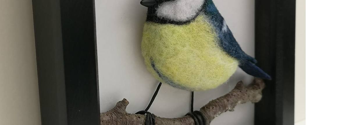 'Needle Felted Garden Birds ~ 'The Blue Tit' with Helen Hammond (low relief)