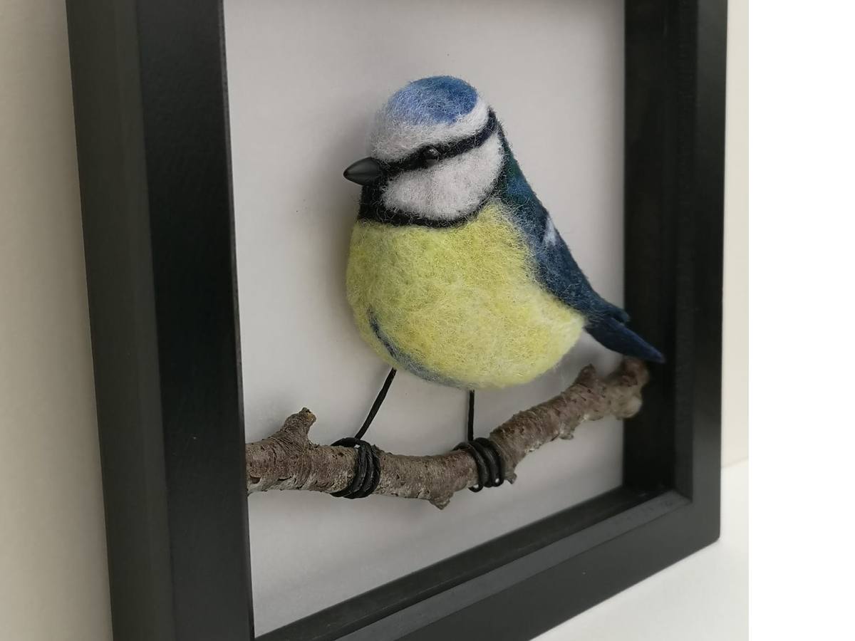 'Needle Felted Garden Birds ~ 'The Blue Tit' with Helen Hammond (low relief)