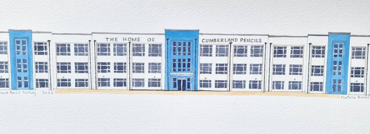 Natalie Burns old Cumberland Pencil factory drawing