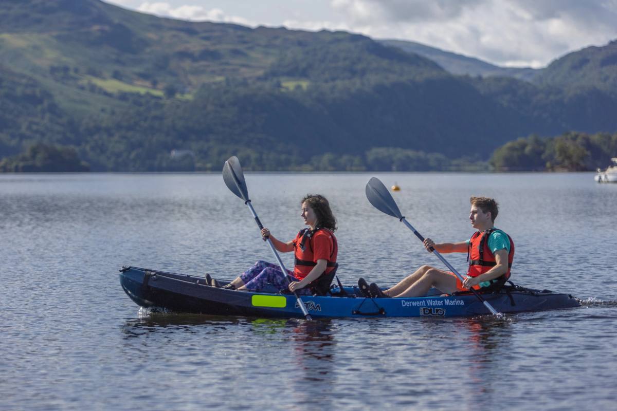 Kayakers on the water 