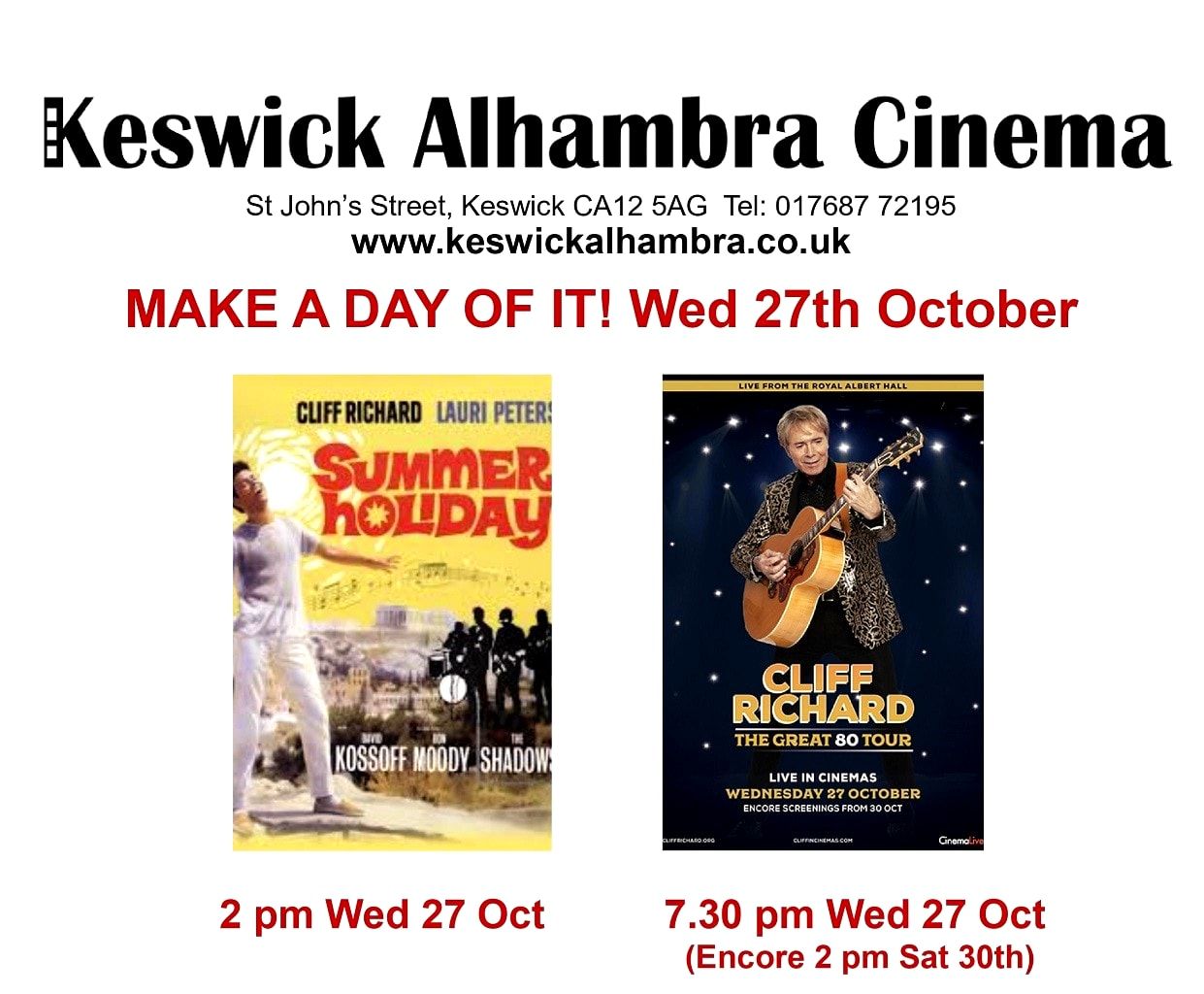Poster for Cliff Richard double bill