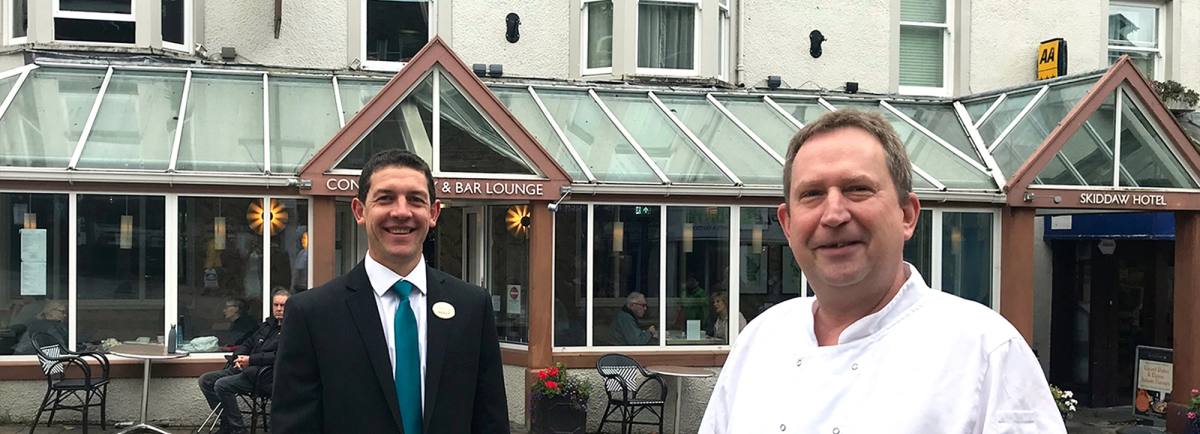 Neels Ferreira, General Manager at the Skiddaw Hotel and Bobby Fillingham, Head Chef