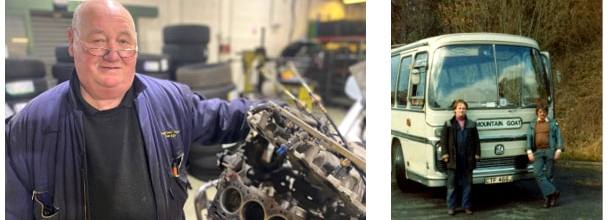 The Mountain Goat's long serving mechanic Chris Dobson (and left of frame in picture from the early years)