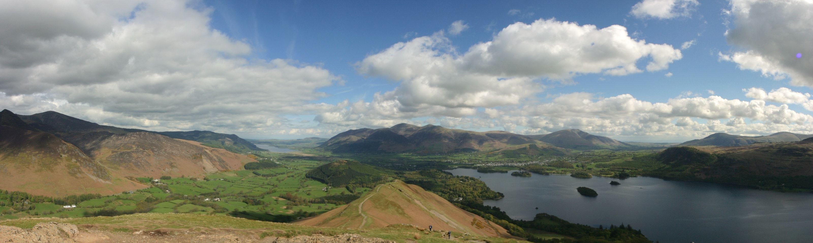 Derwentwater and the whole vale seen from the high ridge of Maiden Moor