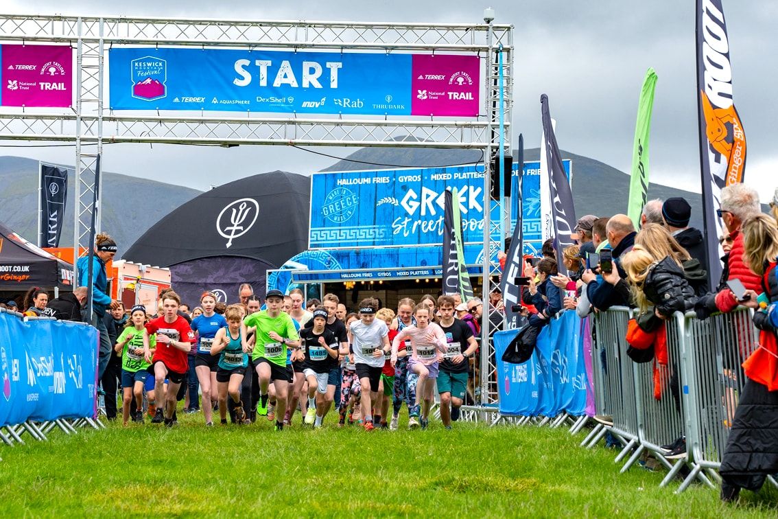 Young runners start a race at kmf