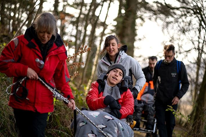 Children from Percy Hedley at the Lake District Calvert Trust.