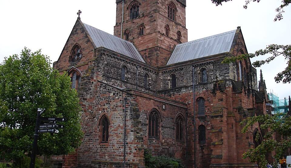 Carlisle Cathedral seen from its grounds