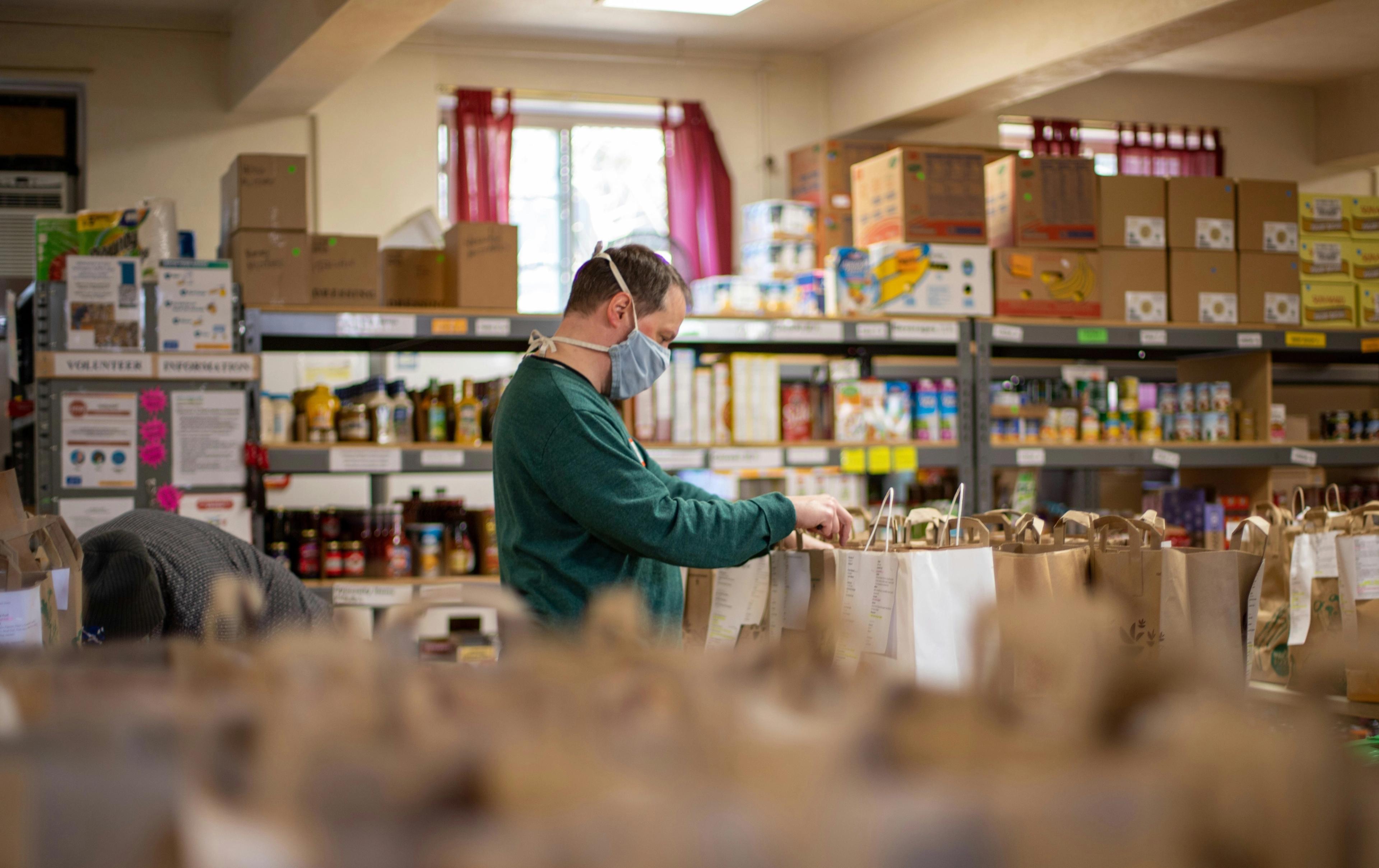 Food bank volunteer