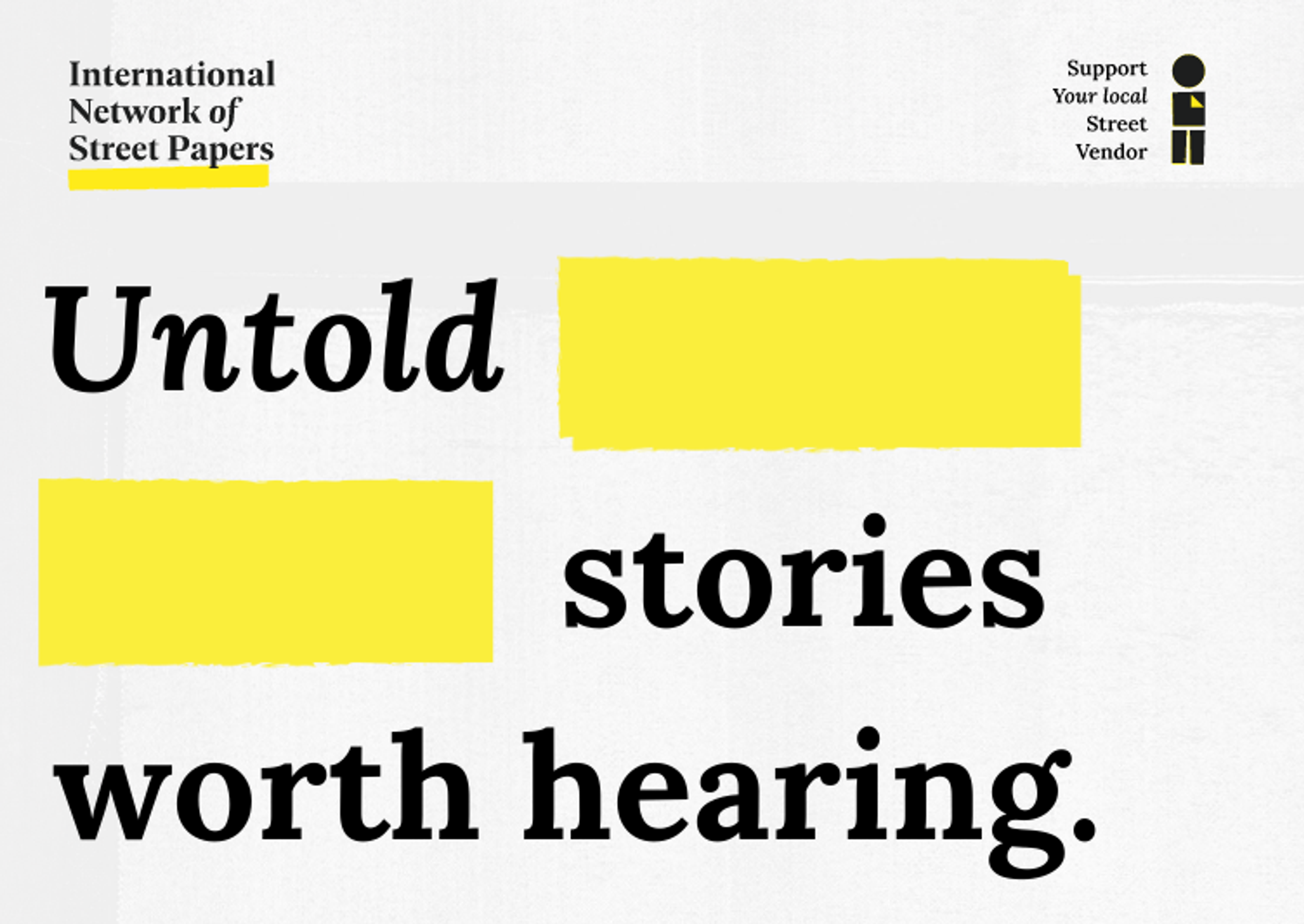 An image promoting INSP's editorial support with the slogan: "Untold stories worth hearing"